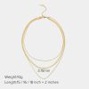 Triple Snake Chain Necklace Women's Stacked Jewelry 14k Gold Plated Stainless Steel