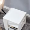Square side table,simple style design,3-tier end table,wood living room nightstand,bedroom,easy assembly,1-pack