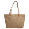 Wholesale Hand Knitted Round Straw Beach Bag