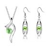 Wholesale Rhinestone Pendant Necklace Earrings Fashion Jewelry Set