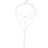 necklace pendant sweater chain women crystal dots multilayer beach accessory
