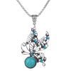 Wholesale starfish butterfly owl elephant turquoise peacock necklace