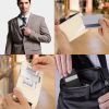 Unisex PU Leather Wallet RFID Blocking Slim Bifold Credit Card Holder with Money Clip