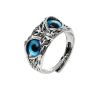 Owl Multicolor Eye Ring Vintage Open Adjustable Rings