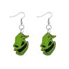 Rongwo Cartoon Halloween Theme Drop Earrings Nightmare Ghost Jack Skull Pumpkin Horror Wood Pendant Dangle Earring for Women